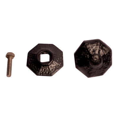 Antique Hardware 2 3/8 Inch Solid Rough Iron Octagon Cabinet & Furniture Knob with Backplate CABINET KNOB