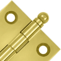 ##Antique Hardware## 1 1/2 Inch x 1 1/2 Inch Solid Brass Cabinet Hinges (Unlacquered Brass Finish)