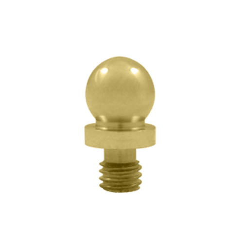 ##Antique Hardware## 3/8 Inch Solid Brass Ball Tip Cabinet Finial