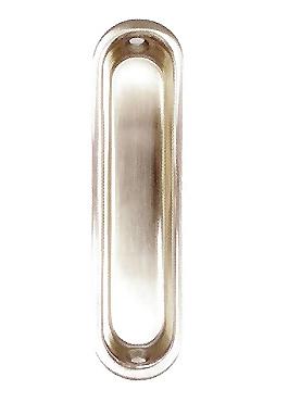 ##Antique Hardware## 4 Inch Oval Solid Brass Pocket Door Pull