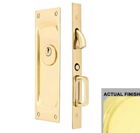 ##Antique Hardware## Solid Brass Classic Rectangular Mortise Pocket Door Set (Several Functions Available)