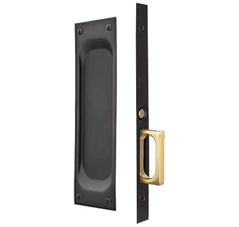 ##Antique Hardware## Solid Brass Classic Rectangular Mortise Pocket Door Set (Several Functions Available)