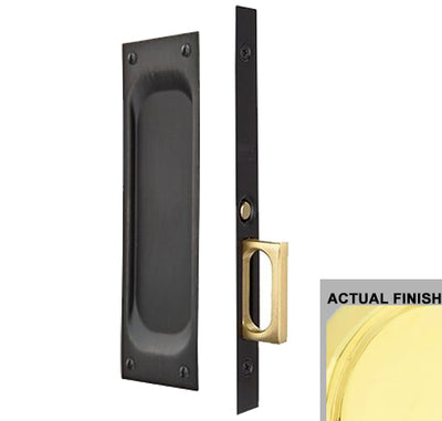 ##Antique Hardware## Solid Brass Classic Rectangular Mortise Pocket Door Set (Several Functions Available)