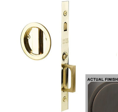 ##Antique Hardware## Emtek Round Brass Mortise Pocket Door (Several Finishes Available)