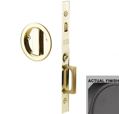 ##Antique Hardware## Emtek Round Brass Mortise Pocket Door (Several Finishes Available)