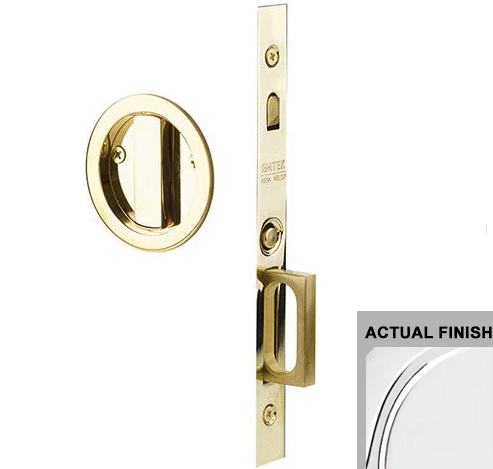 ##Antique Hardware## Emtek Round Brass Mortise Pocket Door (Several Finishes Available)