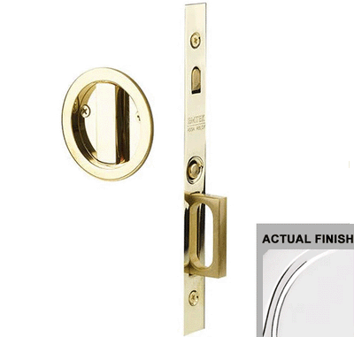 ##Antique Hardware## Emtek Round Brass Mortise Pocket Door (Several Finishes Available)