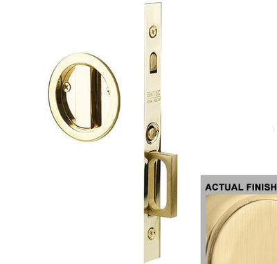 ##Antique Hardware## Emtek Round Brass Mortise Pocket Door (Several Finishes Available)