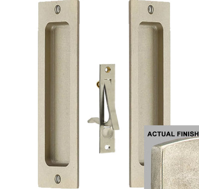 ##Antique Hardware## Rustic Modern Rectangular Pocket Door Pull Set