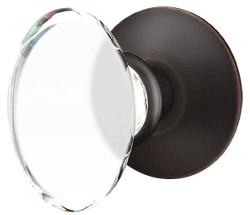 ##Antique Hardware## Crystal Hampton Door Knob Set With Modern Rosette (Several Finish Options)