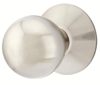 ##Antique Hardware## Solid Brass Orb Door Knob Set With Modern Rosette (Several Finish Options)