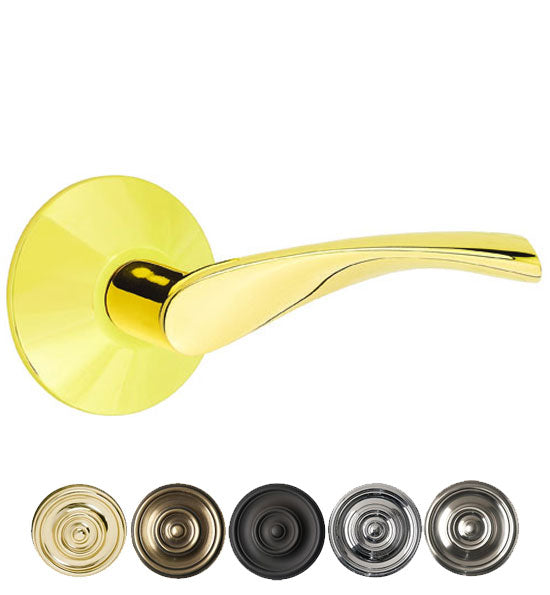 Antique Hardware Emtek Solid Brass Triton Lever With Modern Rosette (Several Finish Options) EMTEK LEVER DOOR KNOB