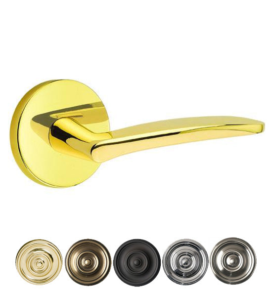 Antique Hardware Emtek Solid Brass Poseidon Lever With Disk Rosette (Several Finish Options) EMTEK LEVER DOOR KNOB