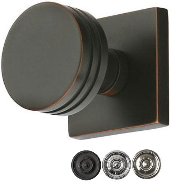 Antique Hardware Emtek Solid Brass Bern Door Knob Set With Square Rosette (Several Finish Options) EMTEK DOOR KNOB