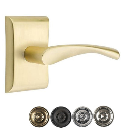 Antique Hardware Emtek Solid Brass Triton Lever With Neos Rosette (Several Finish Options) EMTEK LEVER DOOR KNOB