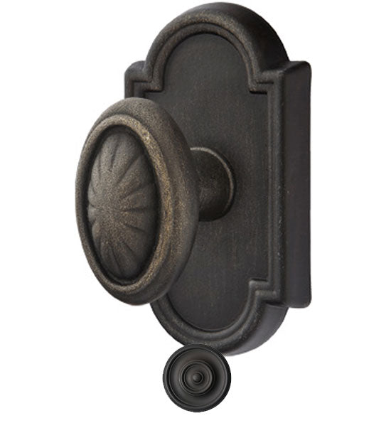 Antique Hardware Solid Brass Lost Wax Parma Door Knob Set With Beveled Arched Rosette (Several Finish Options) EMTEK DOOR KNOB