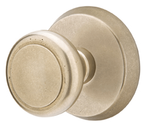 ##Antique Hardware## Solid Brass Sandcast Butte Door Knob Set With Disk Rosette