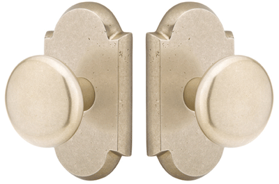 ##Antique Hardware## Solid Brass Sandcast Winchester Door Knob Set With Arched Rosette (Several Finish Options)