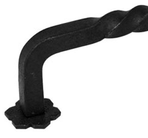 Antique Hardware 4 1/4 Inch (4 Inch c-c) Wrought Steel San Carlos Style Fixed Pull CABINET PULL