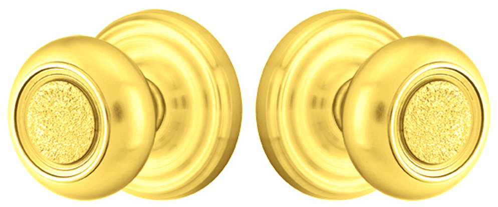 ##Antique Hardware## Solid Brass Belmont Door Knob Set With Regular Rosette (Several Finish Options)