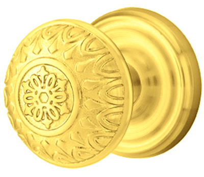 ##Antique Hardware## Solid Brass Lancaster Door Knob Set With Regular Rosette (Several Finish Options)