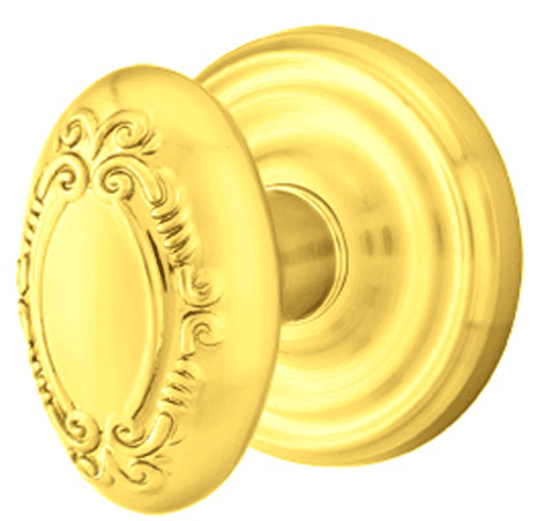 ##Antique Hardware## Solid Brass Victoria Door Knob Set With Regular Rosette (Several Finish Options)