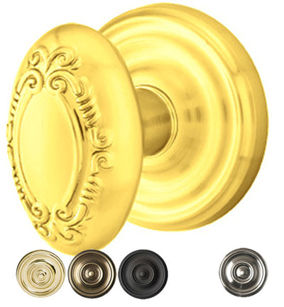 ##Antique Hardware## Solid Brass Victoria Door Knob Set With Regular Rosette (Several Finish Options)