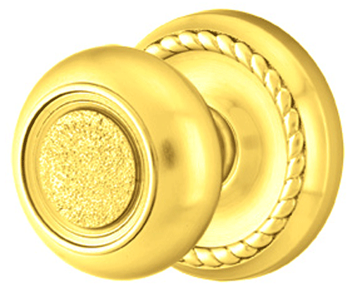 ##Antique Hardware## Solid Brass Belmont Door Knob Set With Rope Rosette (Several Finish Options)