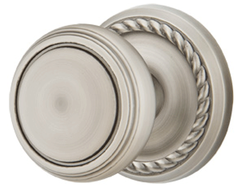 ##Antique Hardware## Solid Brass Norwich Door Knob Set With Rope Rosette (Several Finish Options)