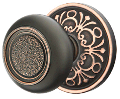 ##Antique Hardware## Solid Brass Belmont Door Knob Set With Lancaster Rosette (Several Finish Options)