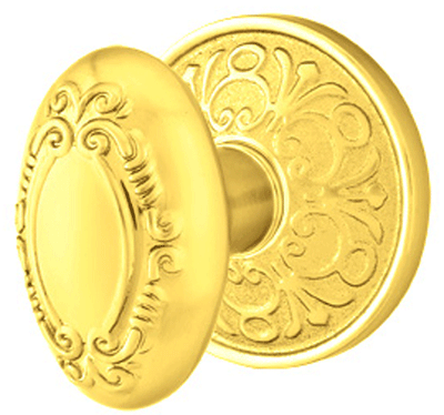 ##Antique Hardware## Solid Brass Victorian Door Knob Set With Lancaster Rosette (Several Finish Options)