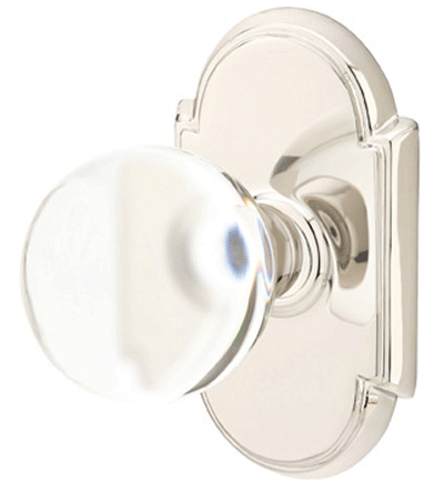 ##Antique Hardware## Crystal Bristol Door Knob Set With # 8 Rosette (Several Finish Options)