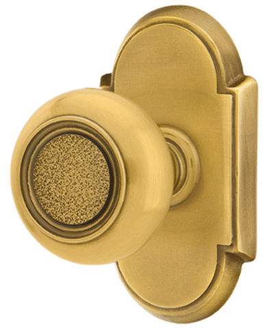 ##Antique Hardware## Solid Brass Belmont Door Knob Set With # 8 Rosette (Several Finish Options)