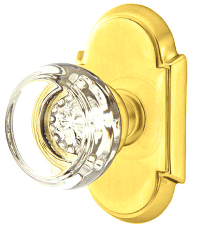 ##Antique Hardware## Crystal Georgetown Door Knob Set With # 8 Rosette (Several Finish Options)