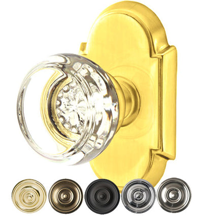 ##Antique Hardware## Crystal Georgetown Door Knob Set With # 8 Rosette (Several Finish Options)