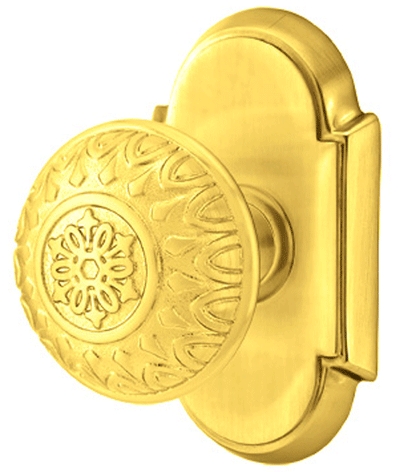 ##Antique Hardware## Solid Brass Lancaster Door Knob Set With # 8 Rosette (Several Finish Options)