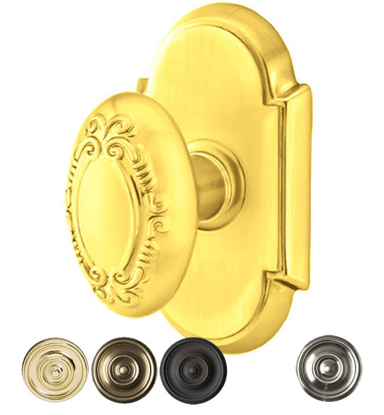 ##Antique Hardware## Solid Brass Victoria Door Knob Set With # 8 Rosette (Several Finish Options)