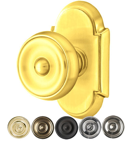 ##Antique Hardware## Solid Brass Waverly Door Knob Set With # 8 Rosette (Several Finish Options)