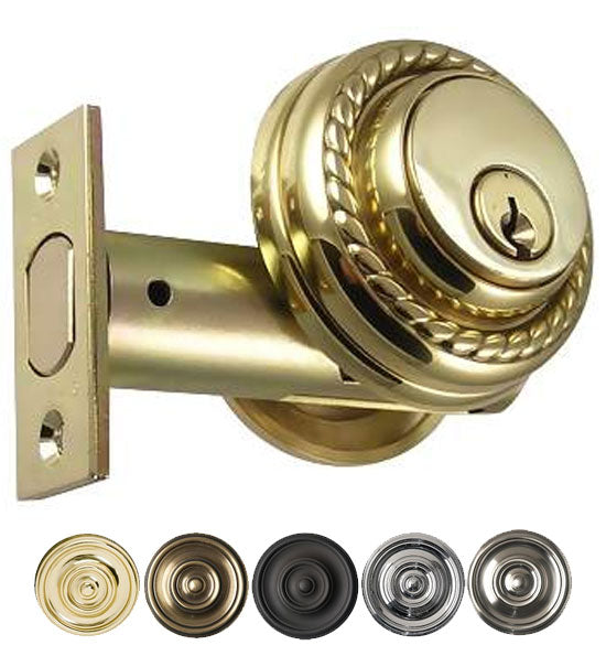 ##Antique Hardware## Solid Brass Keyed Entry Deadbolt