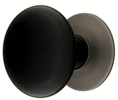 Antique Hardware 1 3/8 Inch Round Ebony Porcelain Cabinet & Furniture Knob CABINET KNOB