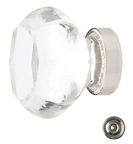 Antique Hardware 1 Inch Crystal Glass Old Town Clear Cabinet & Furniture Knob ANTIQUE CABINET HARDWARE