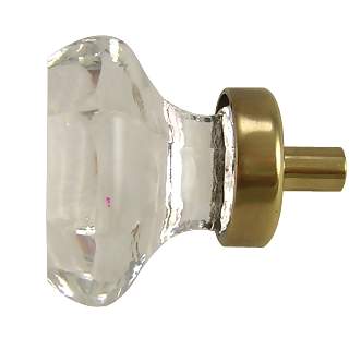 Antique Hardware 1 1/4 Inch Crystal Glass Old Town Crystal Cabinet & Furniture Knob CABINET KNOB