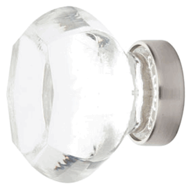 Antique Hardware 1 1/4 Inch Crystal Glass Old Town Clear Cabinet & Furniture Knob CABINET KNOB