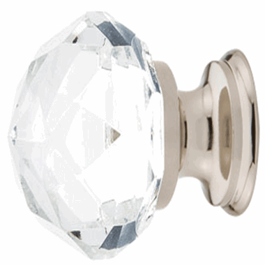 Antique Hardware 1 1/4 Inch Diamond Crystal Glass Cabinet & Furniture Knob CABINET KNOB