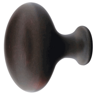 ##Antique Hardware## 1 Inch Solid Brass Egg Cabinet & Furniture Knob