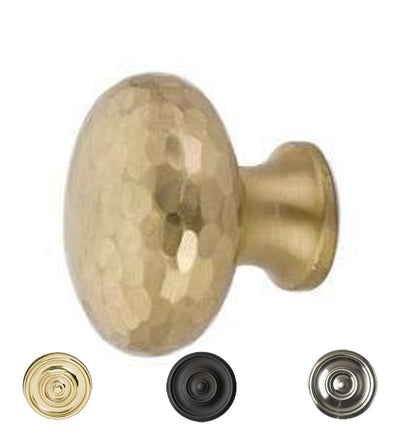 ##Antique Hardware## Emtek Arts & Crafts 1 1/4 Inch Solid Brass Round Dimpled Cabinet & Furniture Knob