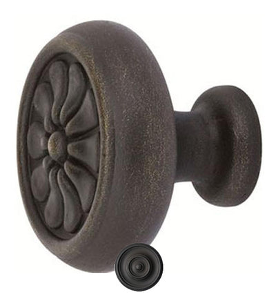 ##Antique Hardware## 1 1/4 Inch Tuscany Bronze Petal Cabinet & Furniture Knob