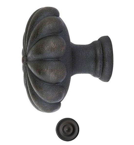 ##Antique Hardware## 1 Inch Tuscany Bronze Fluted Round Cabinet & Furniture Knob