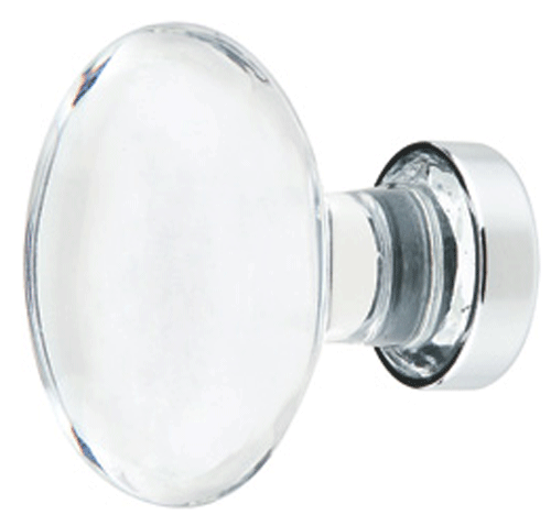 Antique Hardware 1 1/4 Inch Emtek Oval Crystal Glass Hampton Cabinet & Furniture Knob CABINET KNOB