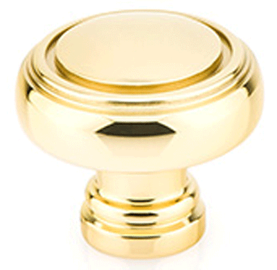 ##Antique Hardware## 1 1/4 Inch Solid Brass Norwich Cabinet & Furniture Knob